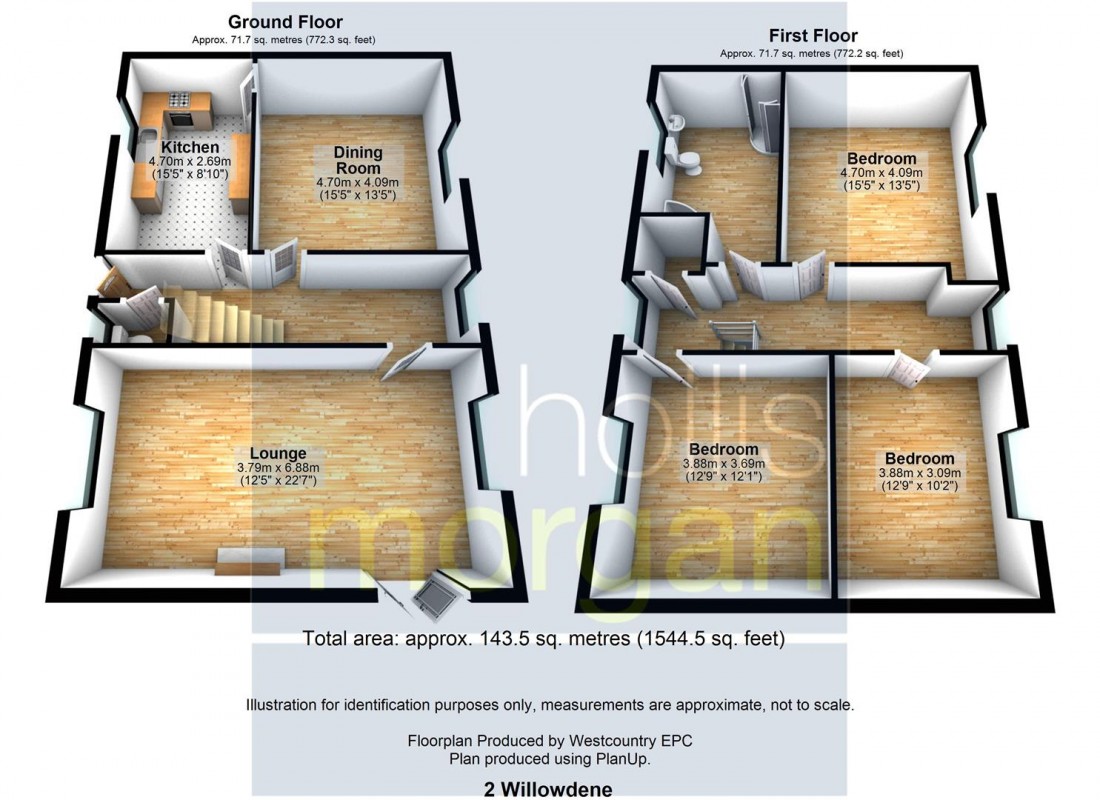 Floorplan for PLANNING GRANTED 3 HOUSES + COTTAGE FOR UDPATING