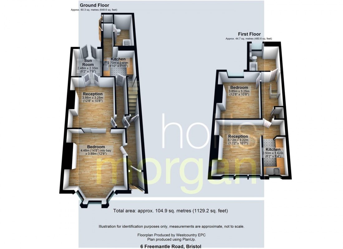 Floorplan for 2 X 1 BED FLATS - EASTVILLE