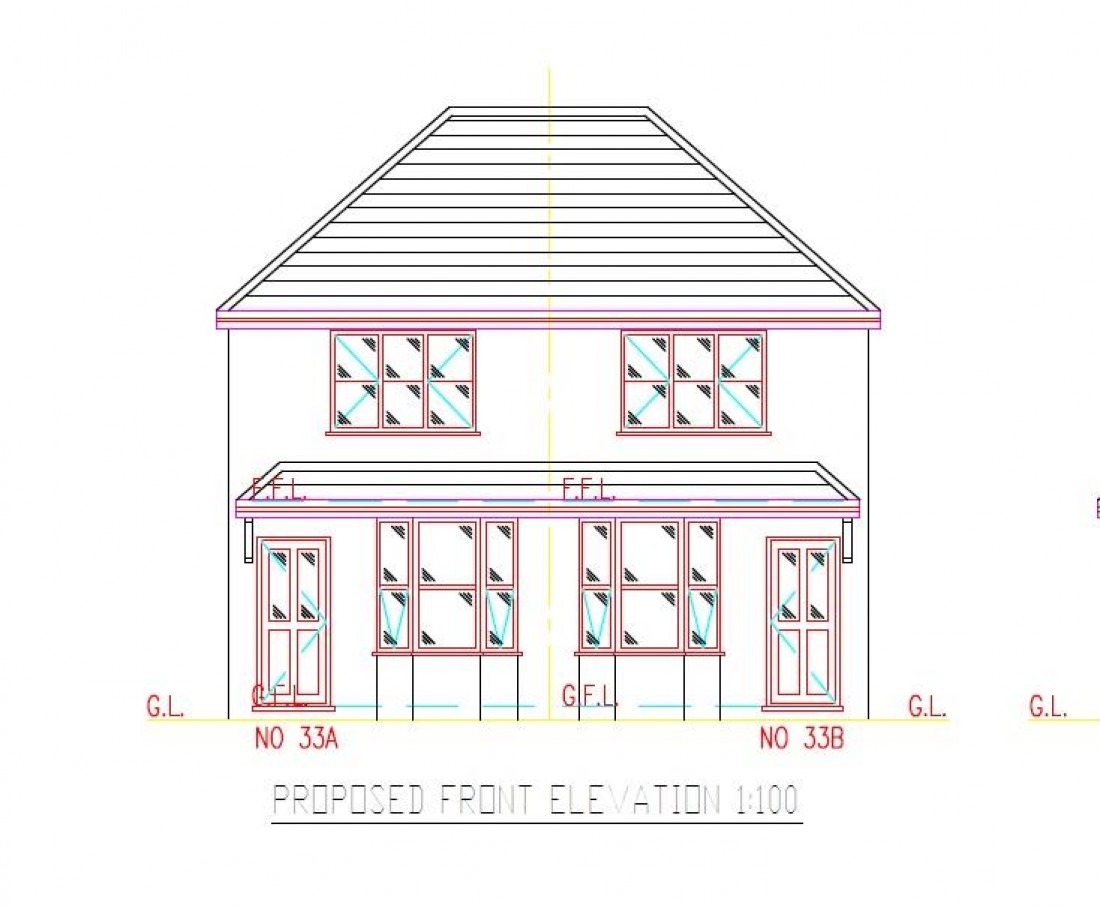 Floorplan for PLANNING GRANTED - 2 X 2 BED HOUSES