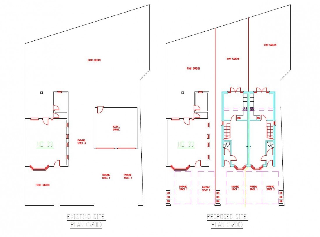 Floorplan for PLANNING GRANTED - 2 X 2 BED HOUSES