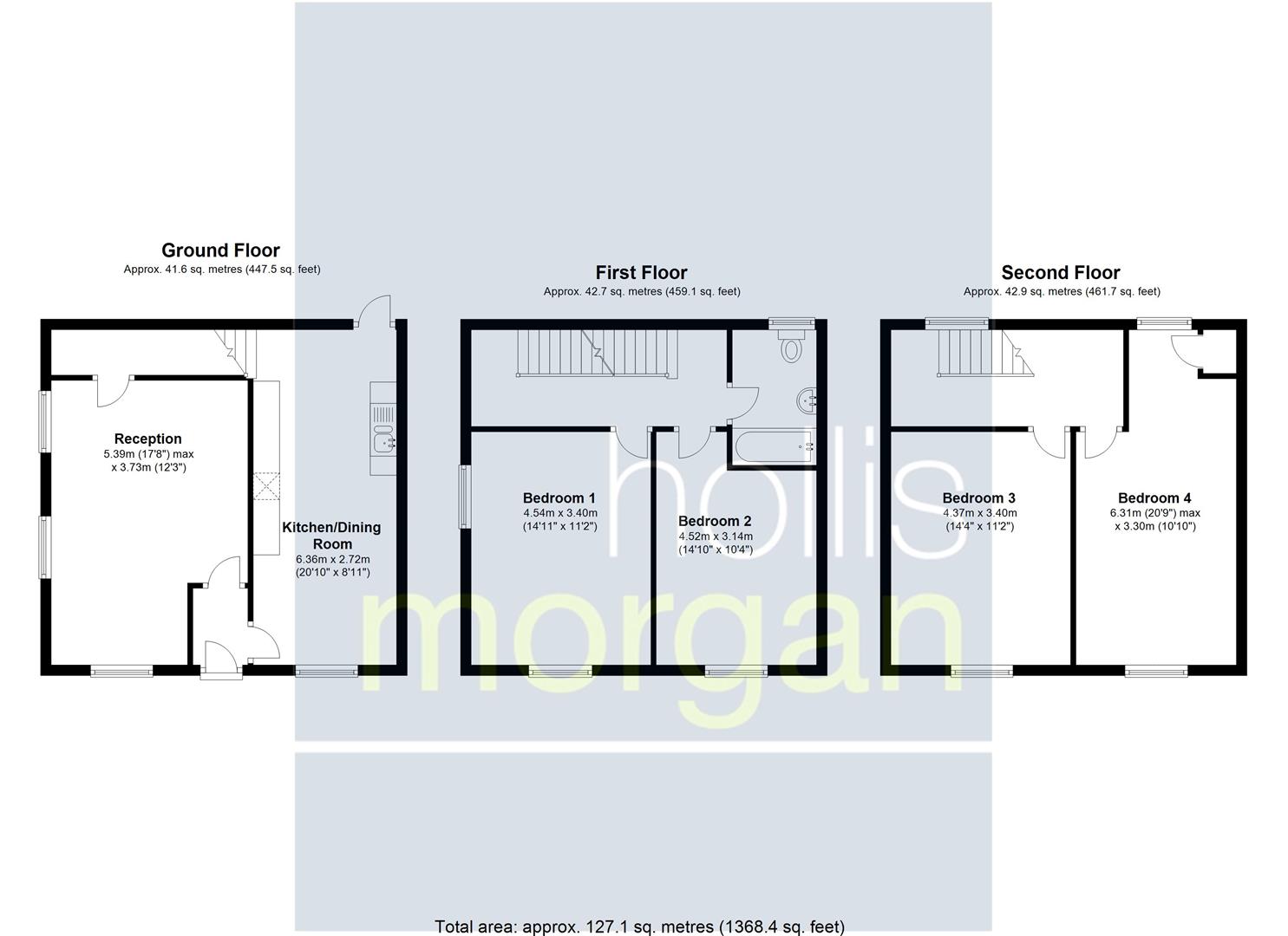 Floorplans For PERIOD TOWNHOUSE FOR UPDATING / HMO / FLATS