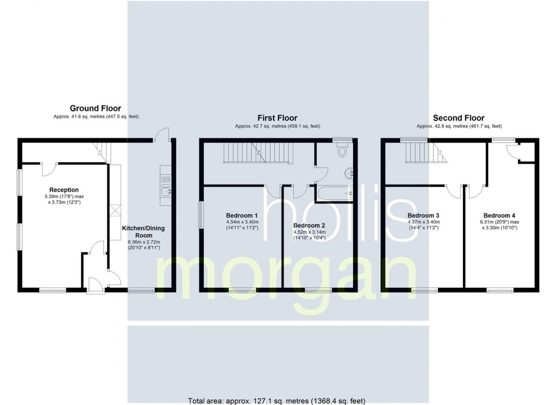 Floorplan for PERIOD TOWNHOUSE FOR UPDATING / HMO / FLATS