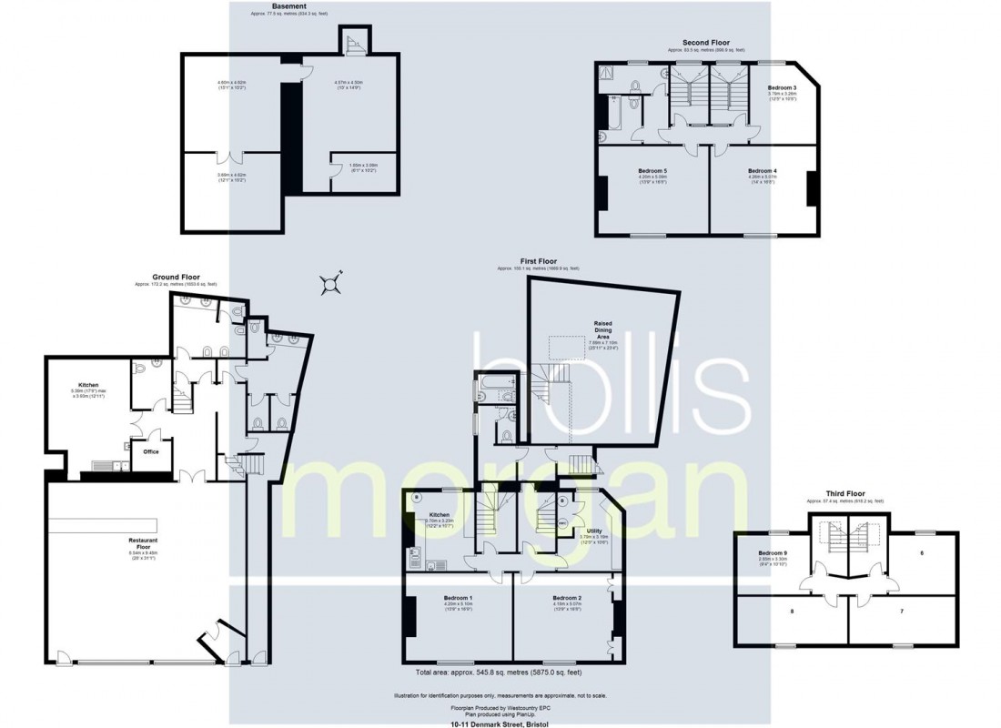 Floorplan for MIXED USE / 9 BED HMO - DENMARK STREET