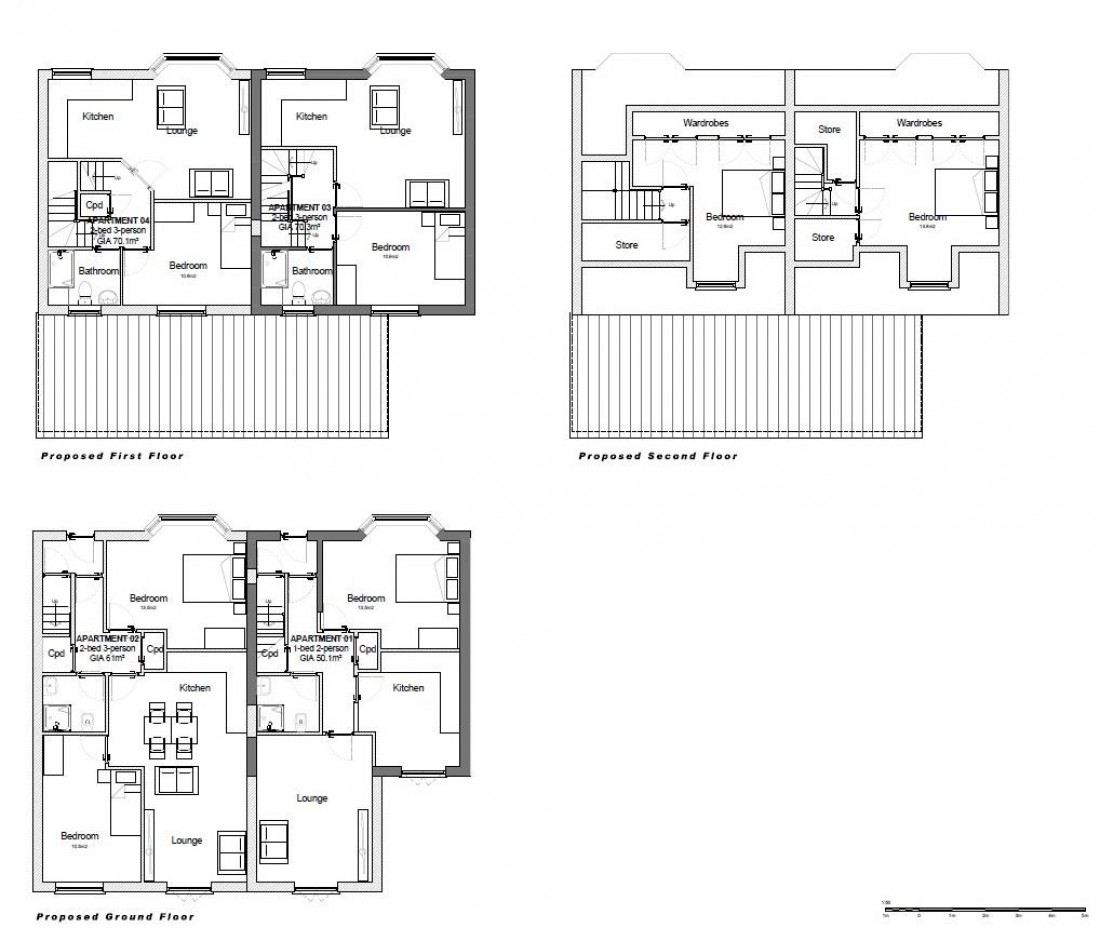 Floorplan for PLANNING GRANTED - 4 FLATS - GDV £800K