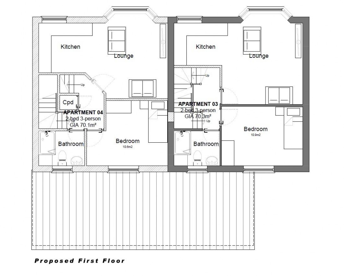 Floorplan for PLANNING GRANTED - 4 FLATS - GDV £800K