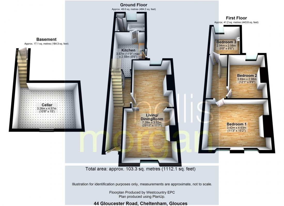 Floorplan for HOUSE FOR MODERNISATION - CHELTENHAM