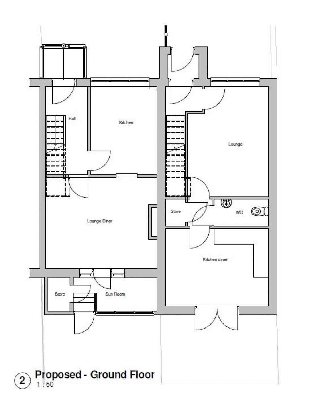 Floorplan for PLANNING GRANTED - 2 BED - KINGSWOOD