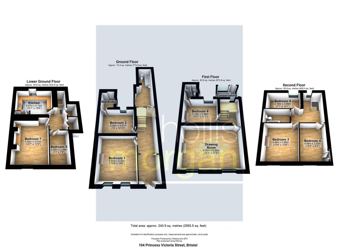 Floorplan for STUDENT HMO - CLIFTON VILLAGE