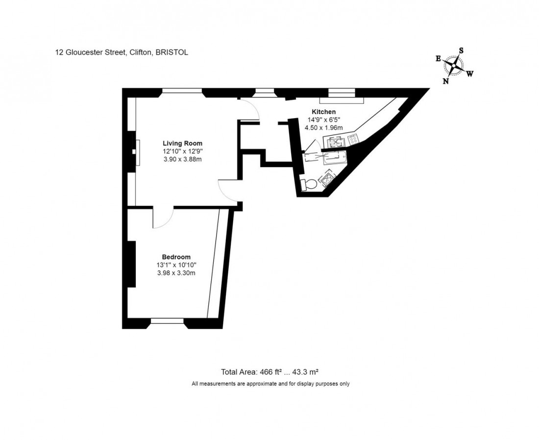 Floorplan for Gloucester Street, Clifton Village