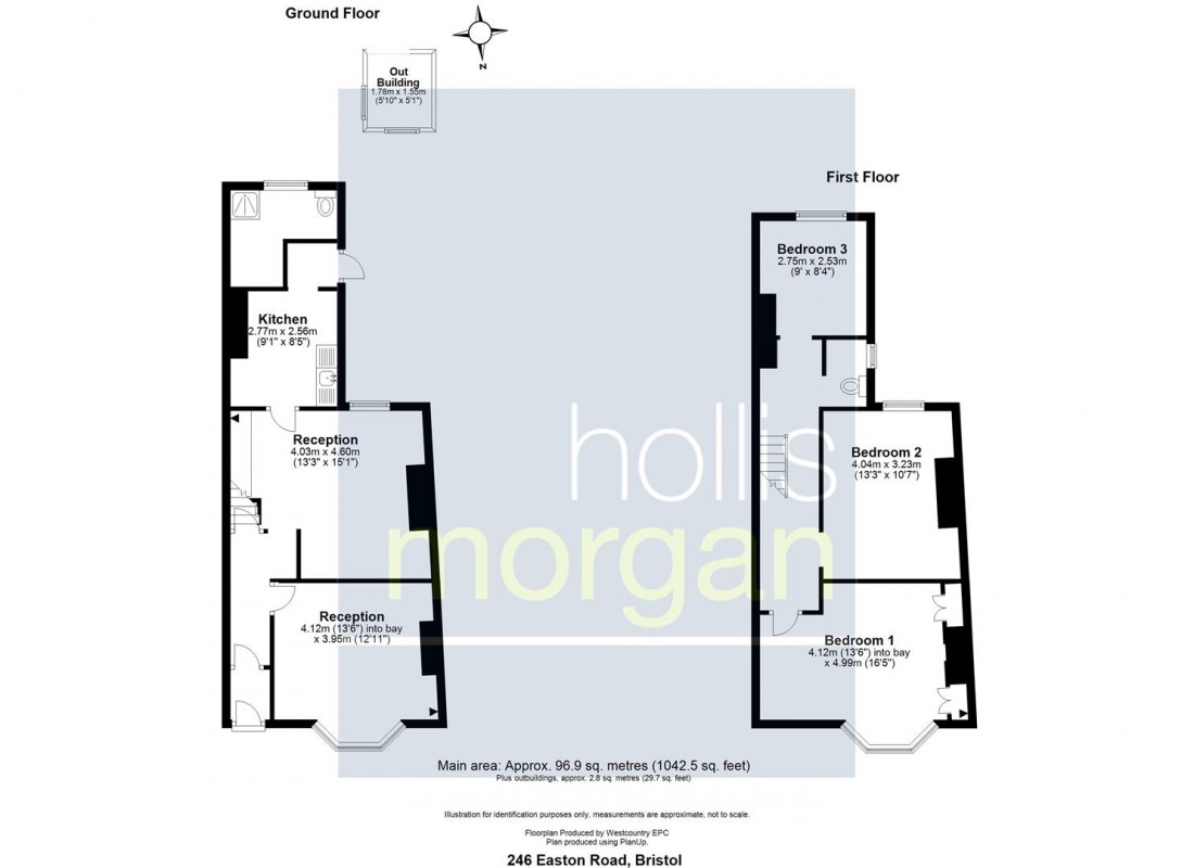 Floorplan for HOUSE FOR MODERNISATON - EASTON