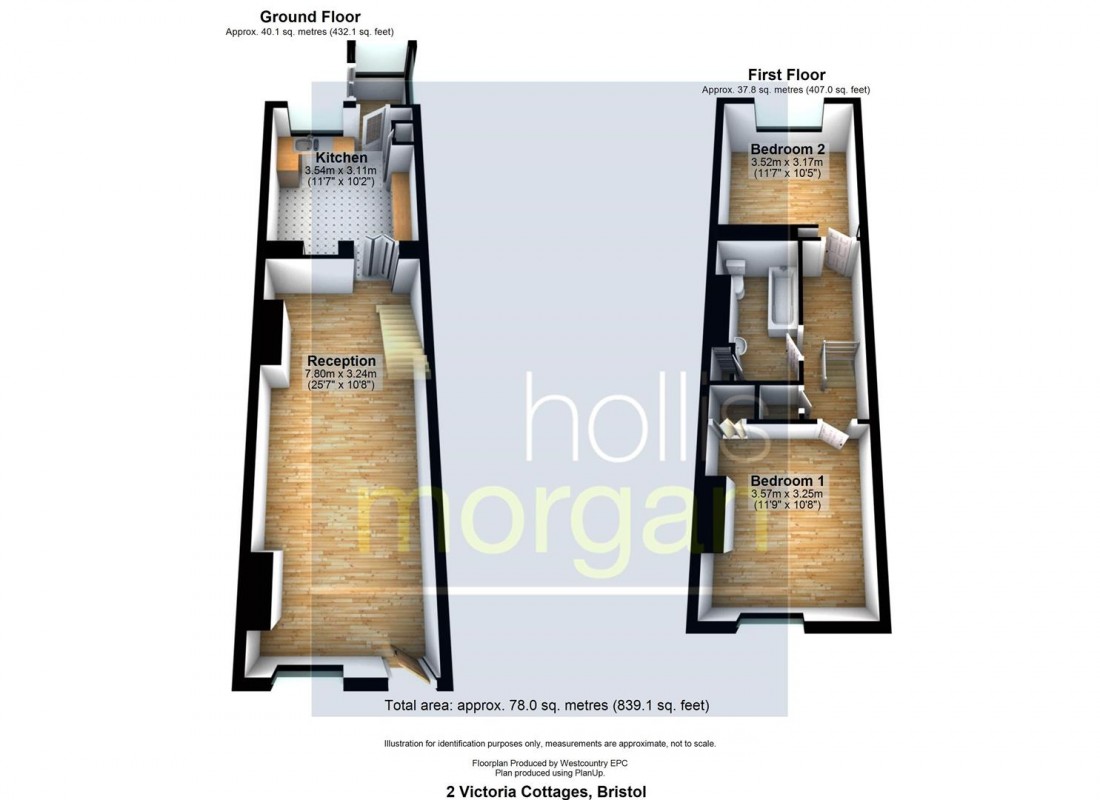 Floorplan for COTTAGE FOR UPDATING - LARGE GARDEN & VIEWS