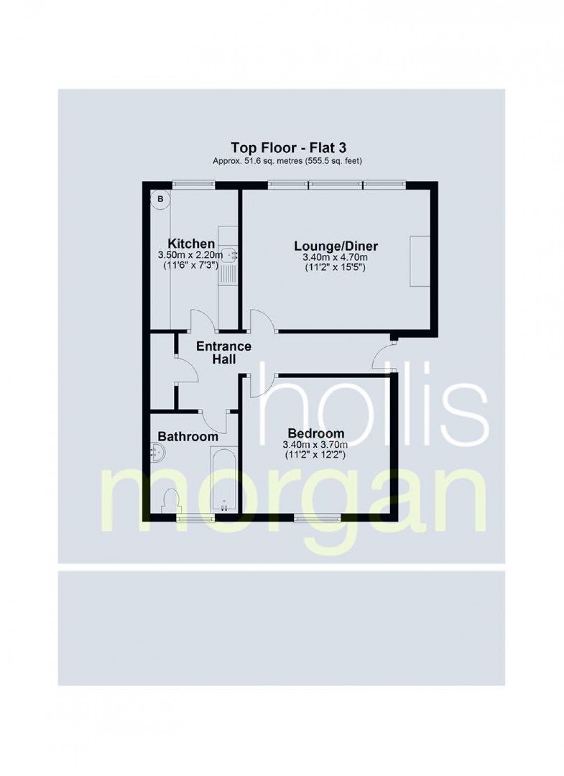 Floorplan for BLOCK OF 4 FLATS - AVONMOUTH