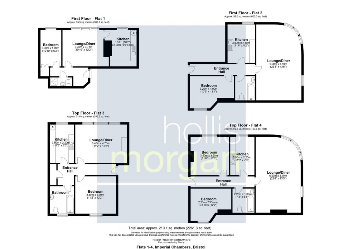 Floorplan for BLOCK OF 4 FLATS - AVONMOUTH