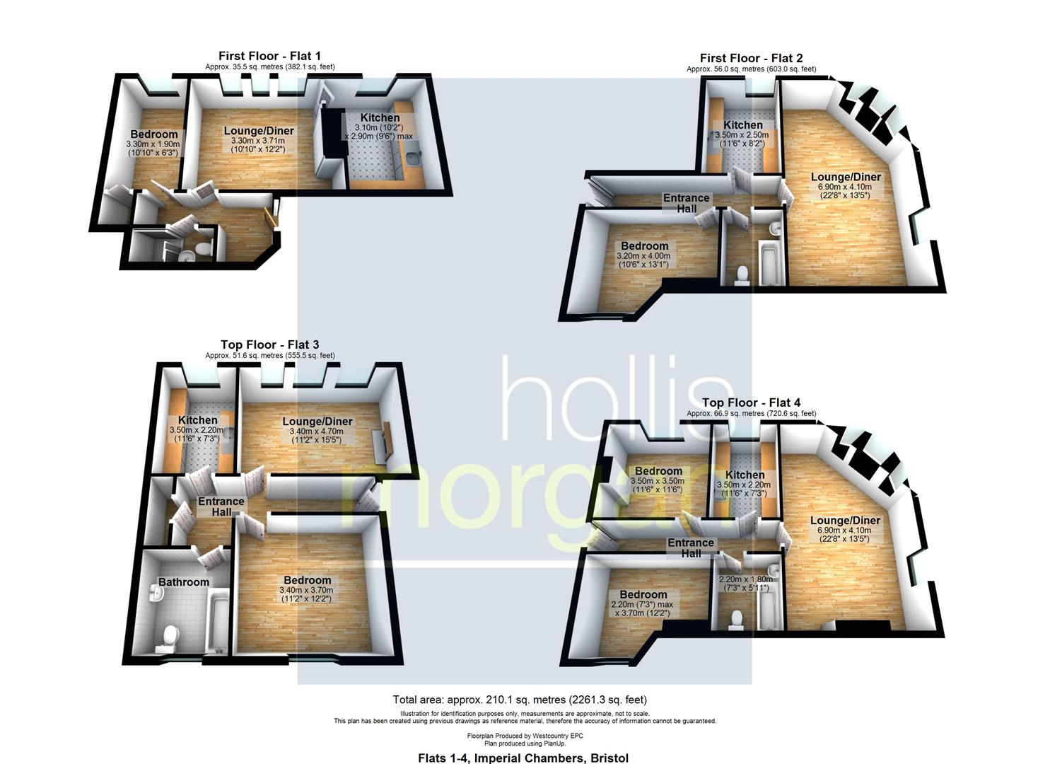 Floorplans For BLOCK OF 4 FLATS - AVONMOUTH
