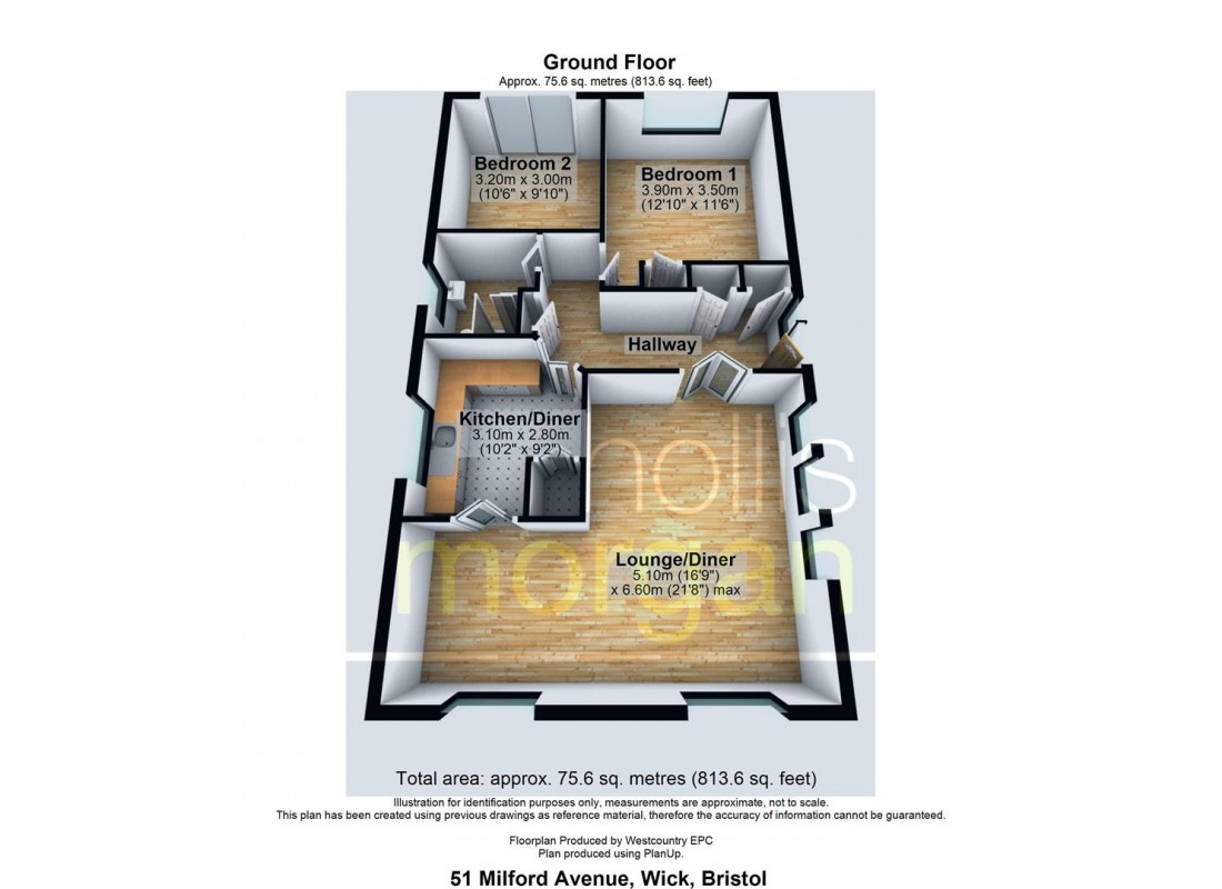 Floorplan for DETACHED BUNGALOW - REDUCED PRICE FOR AUCTION