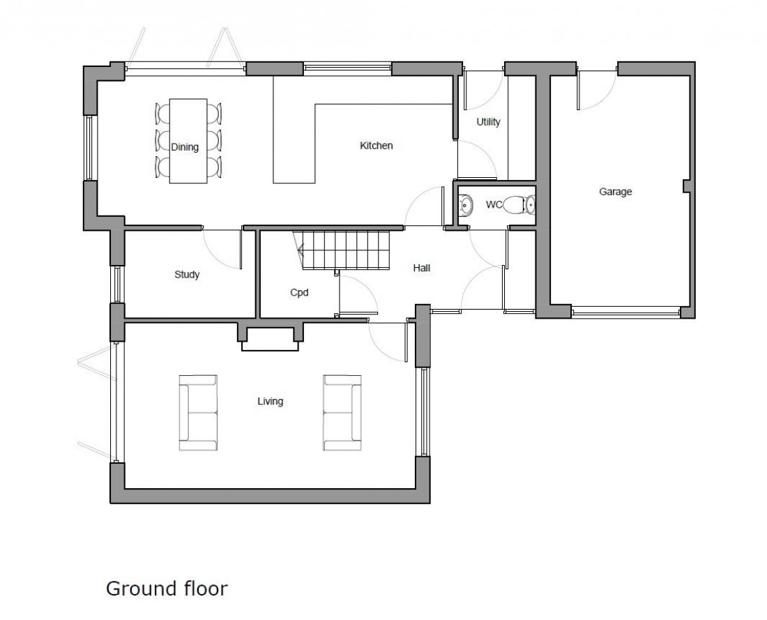 Floorplan for 0.75 ACRE PLOT - PLANNING GRANTED