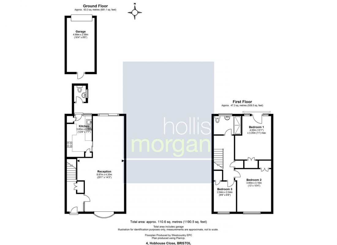 Floorplan for Hobhouse Close, Henleaze