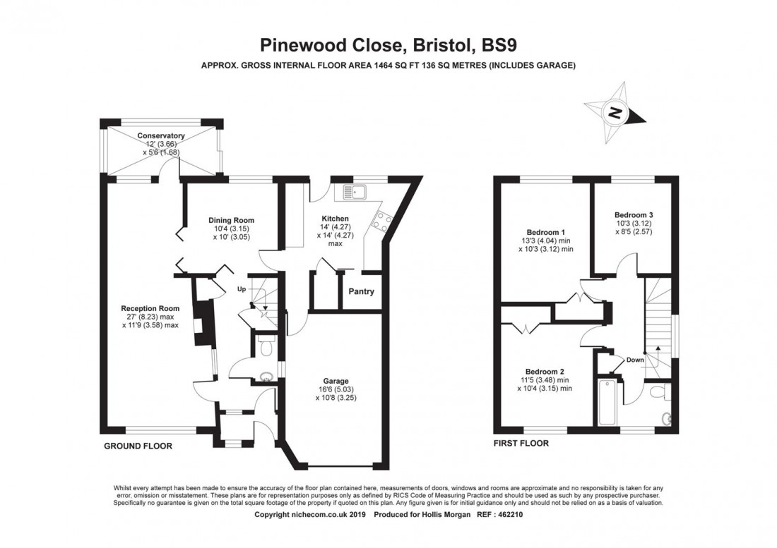 Floorplan for Pinewood Close, Westbury On Trym