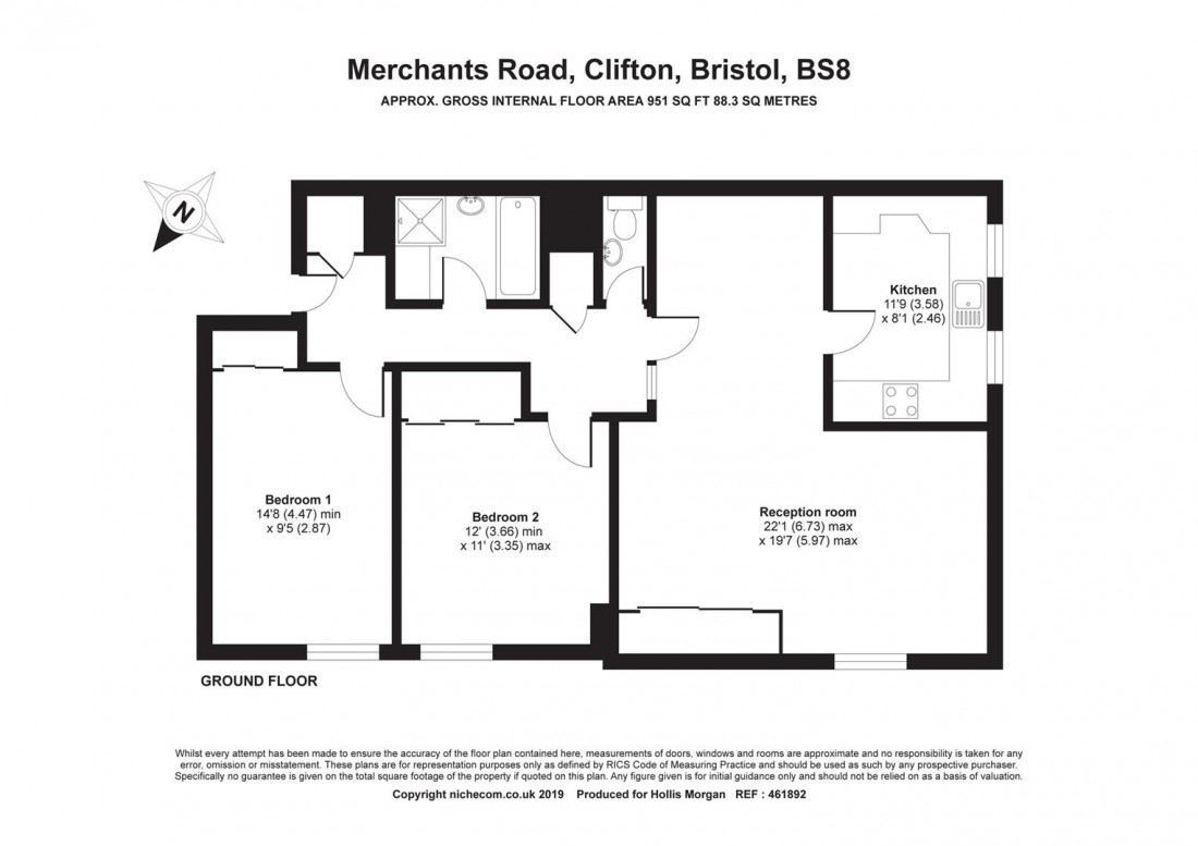 Floorplan for Merchants Road, Clifton