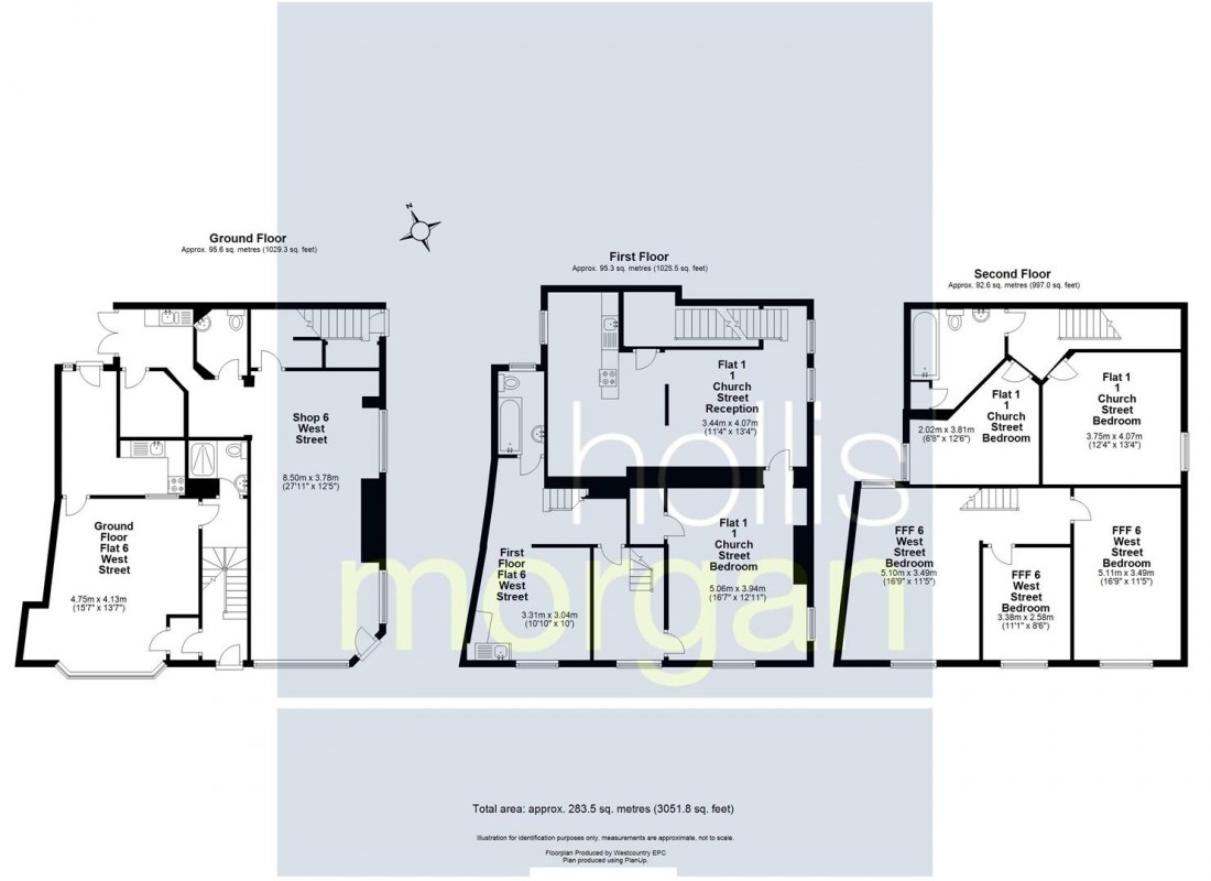 Floorplan for BLOCK OF FLATS - UPDATING / INVESTMENT