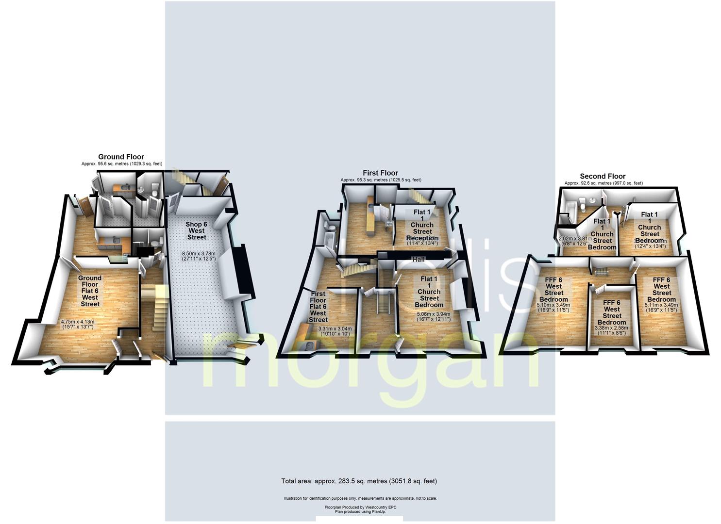 Floorplans For BLOCK OF FLATS - UPDATING / INVESTMENT