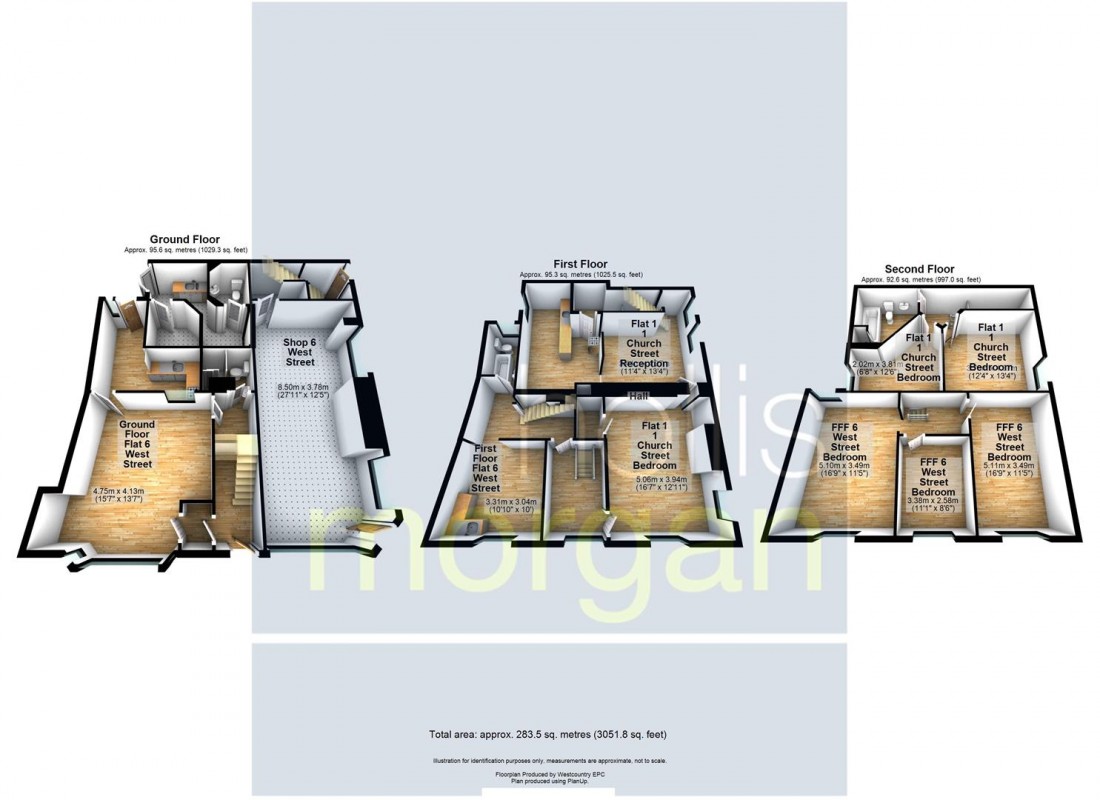 Floorplan for BLOCK OF FLATS - UPDATING / INVESTMENT