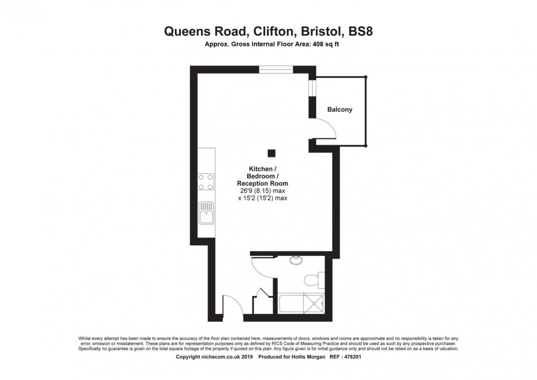 Floorplan for Queens Road, Clifton