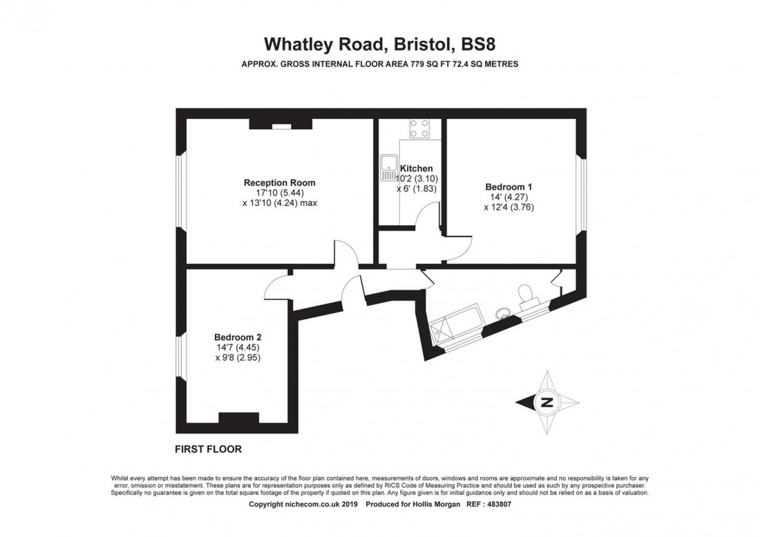 Floorplan for Whatley Road, Clifton