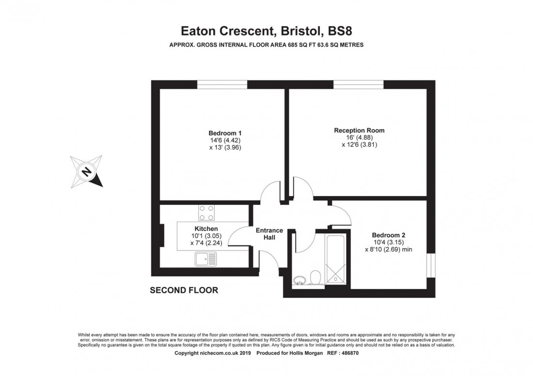 Floorplan for Eaton Crescent, Clifton