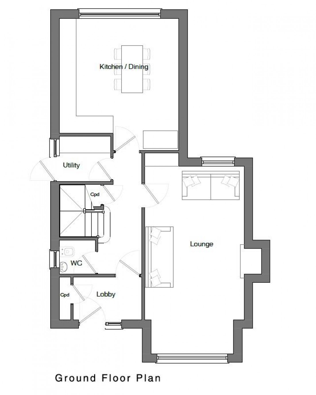 Floorplan for PLANNING GRANTED - 4 BED DETACHED HOUSE