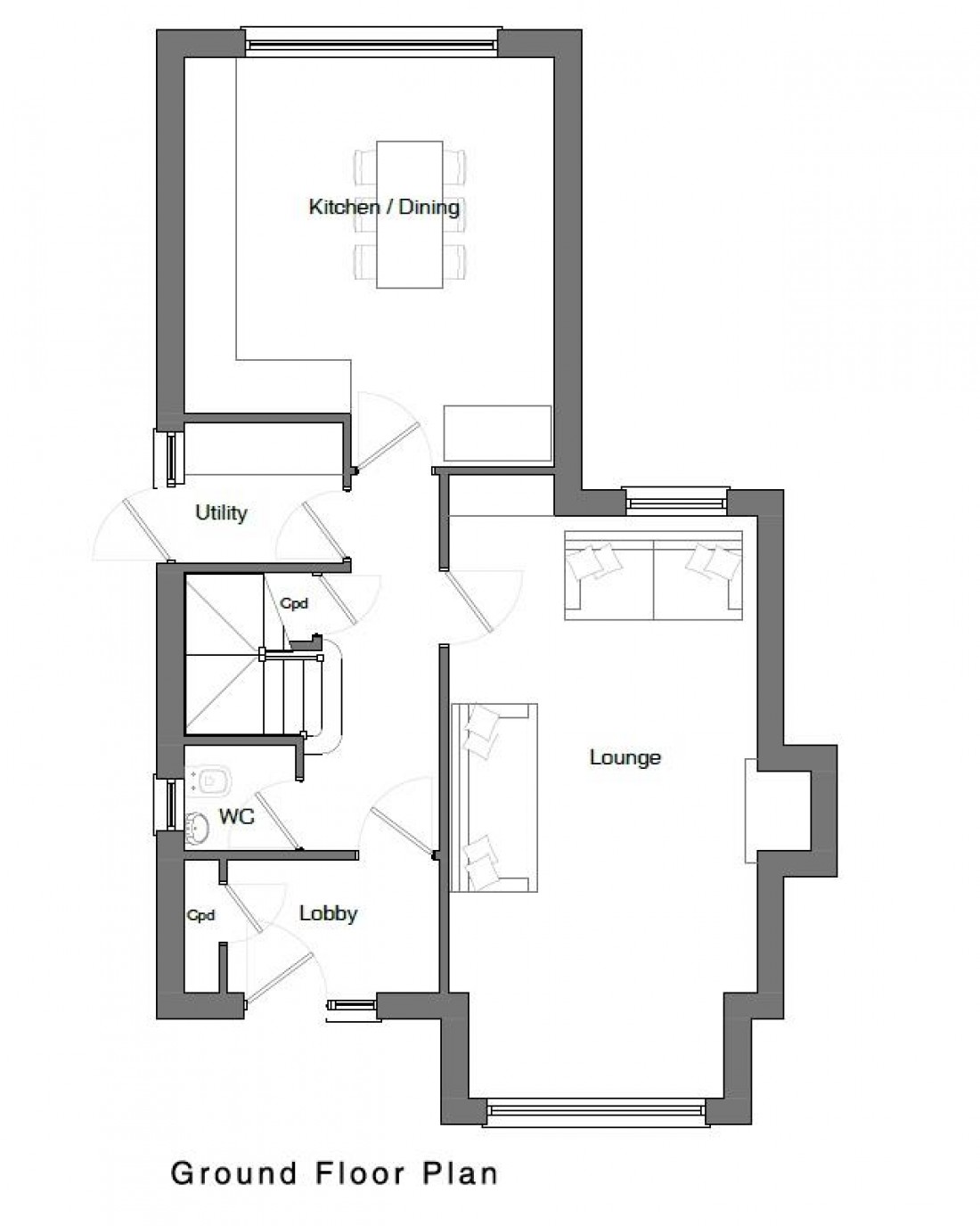 Floorplan for PLANNING GRANTED - 4 BED DETACHED HOUSE