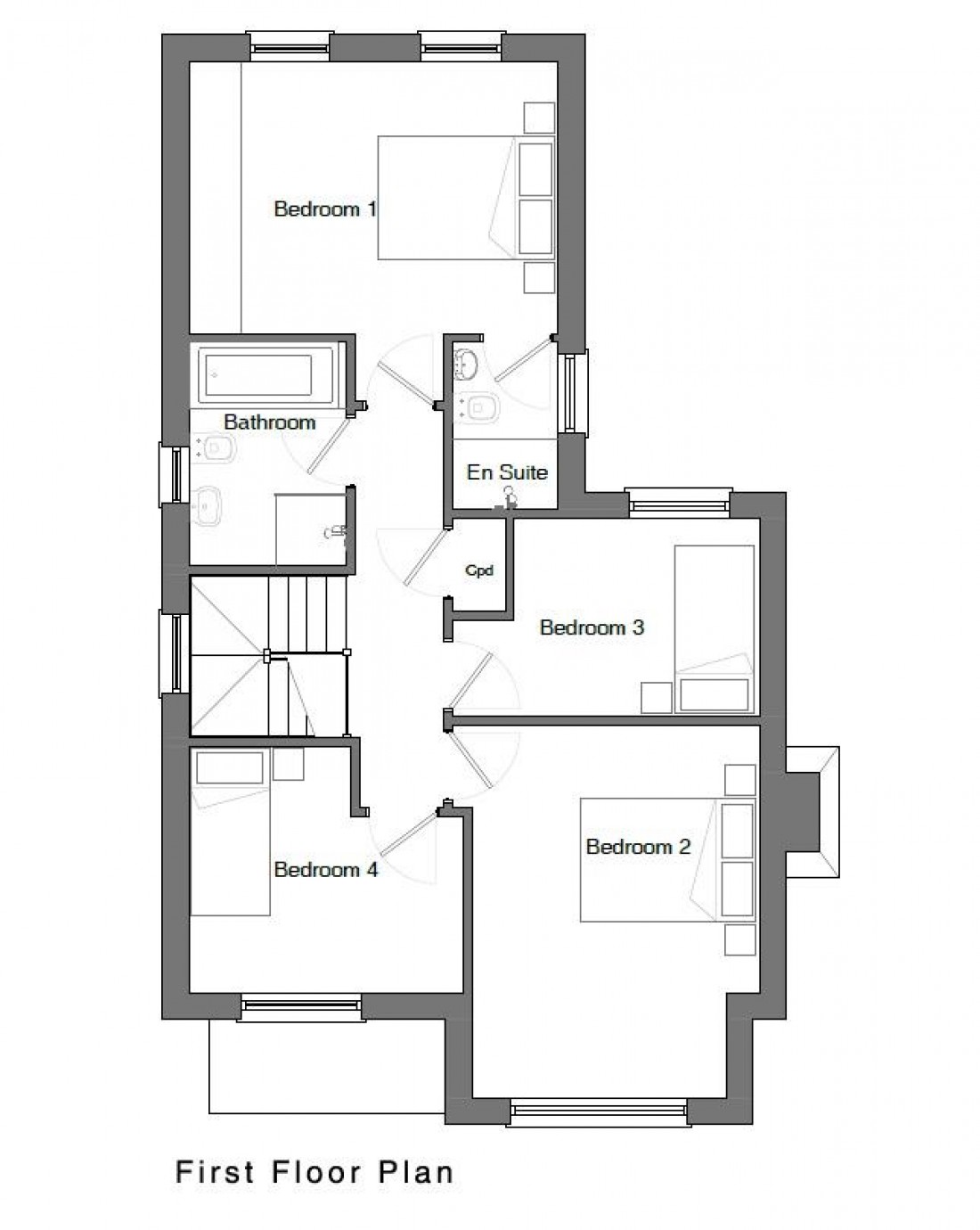 Floorplan for PLANNING GRANTED - 4 BED DETACHED HOUSE