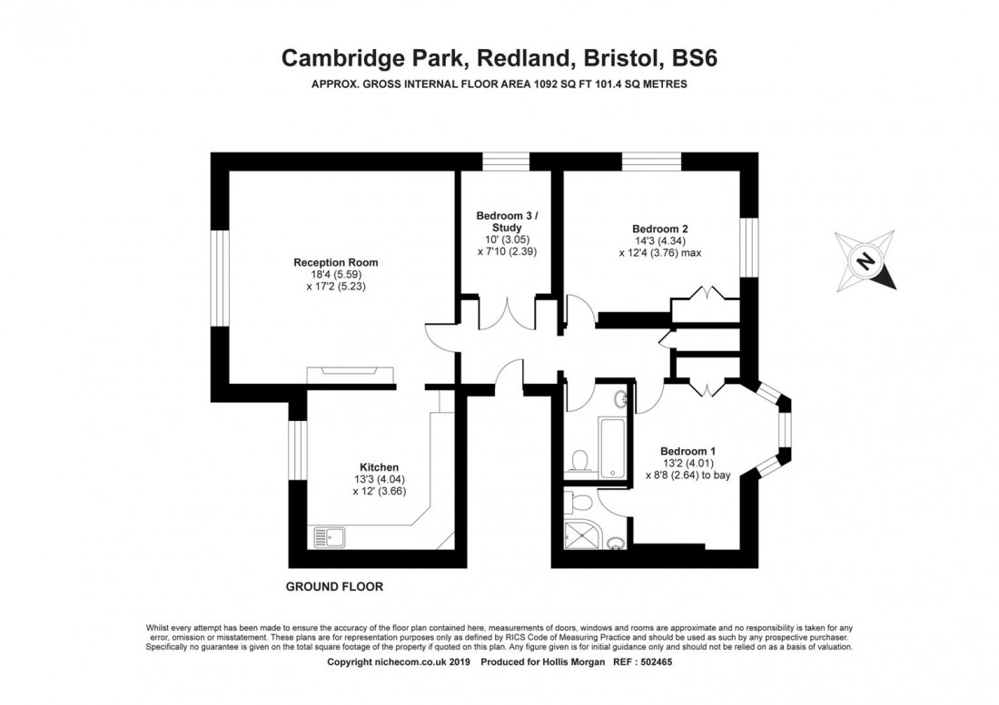 Floorplan for Cambridge Park, Redland