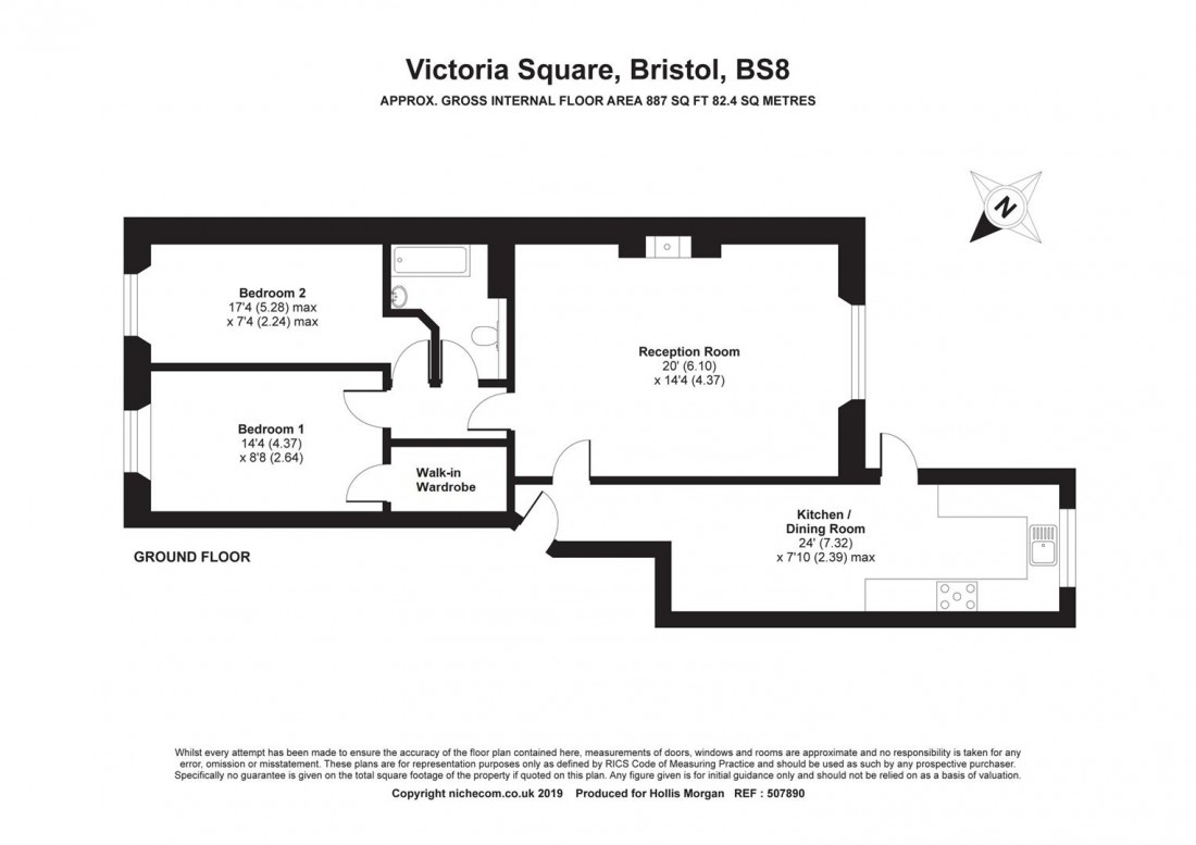 Floorplan for Victoria Square, Clifton