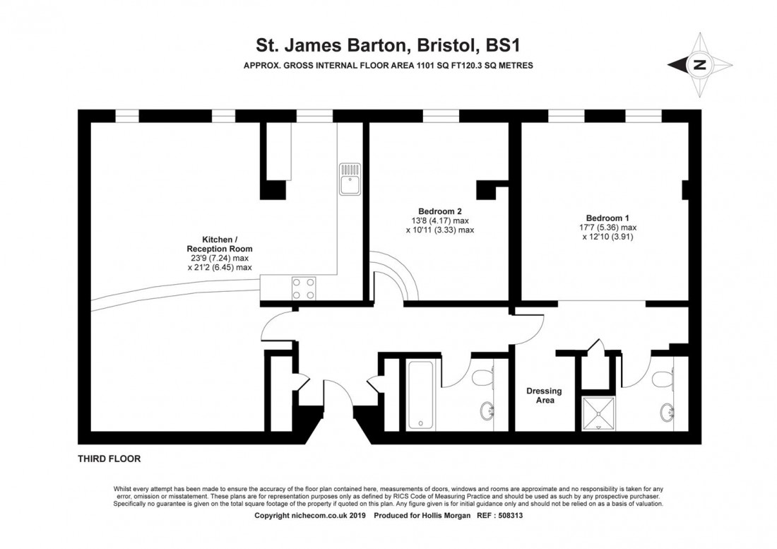 Floorplan for St. James Barton, Bristol