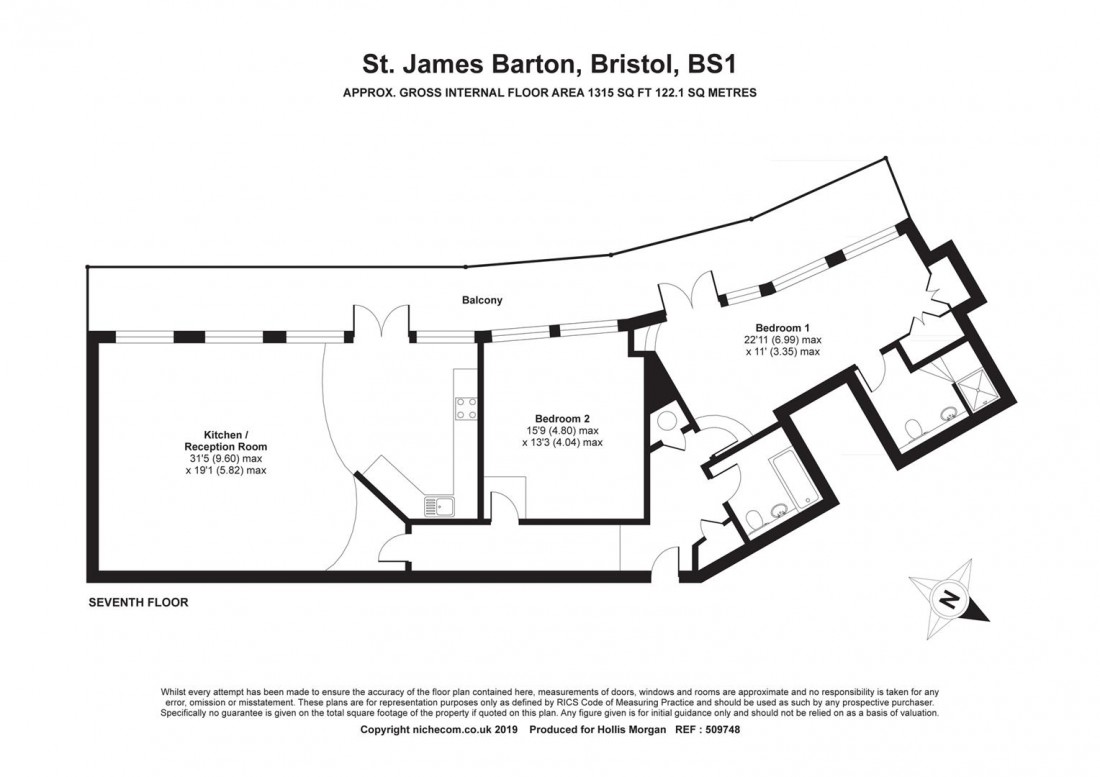 Floorplan for St. James Barton, Bristol