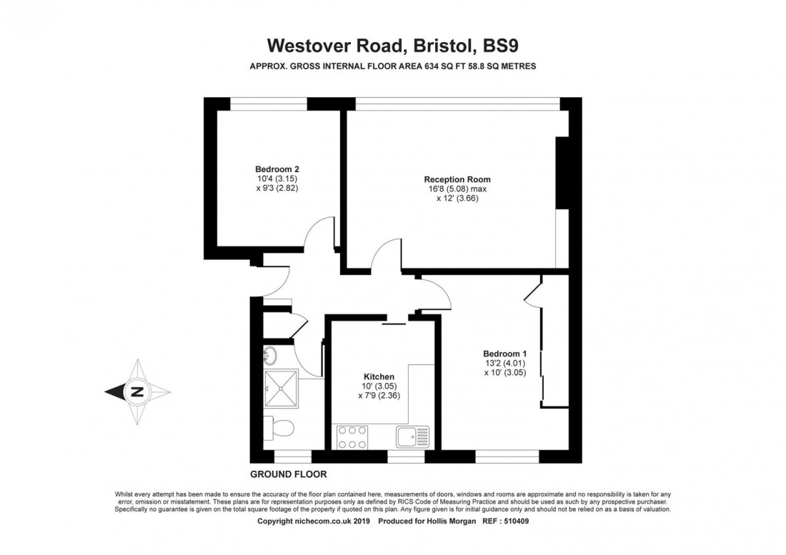 Floorplan for Westover Road, Westbury-On-Trym