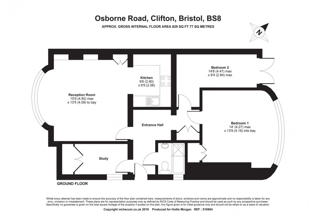 Floorplan for Osborne Road, Clifton