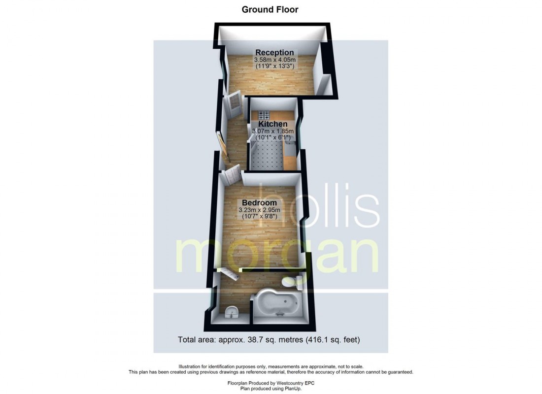 Floorplan for GARDEN FLAT - REDUCED PRICE FOR AUCTION