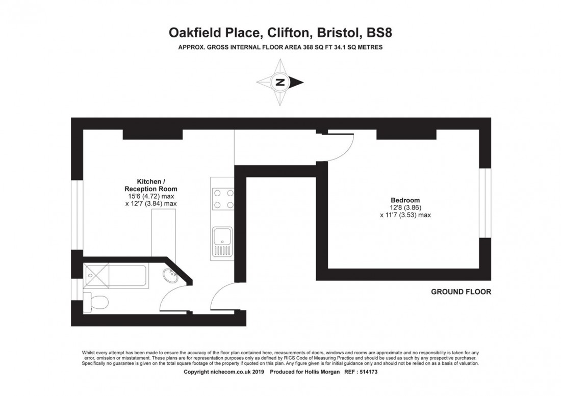 Floorplan for Oakfield Place, Clifton