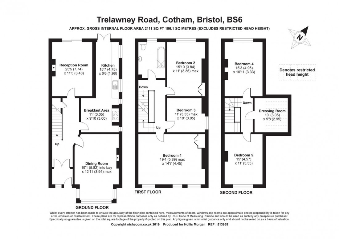Floorplan for Trelawney Road, Cotham