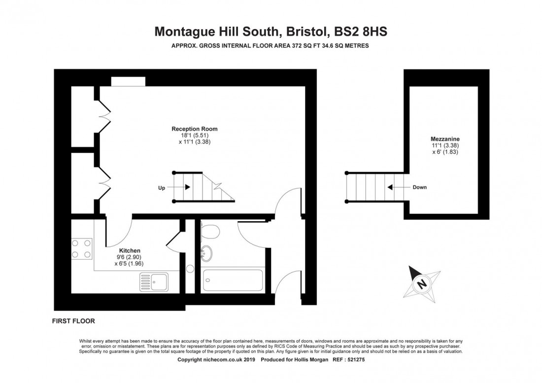 Floorplan for Montague Hill South, Bristol