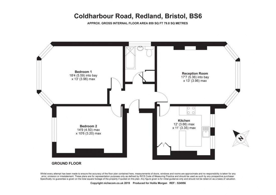 Floorplan for Coldharbour Road, Redland