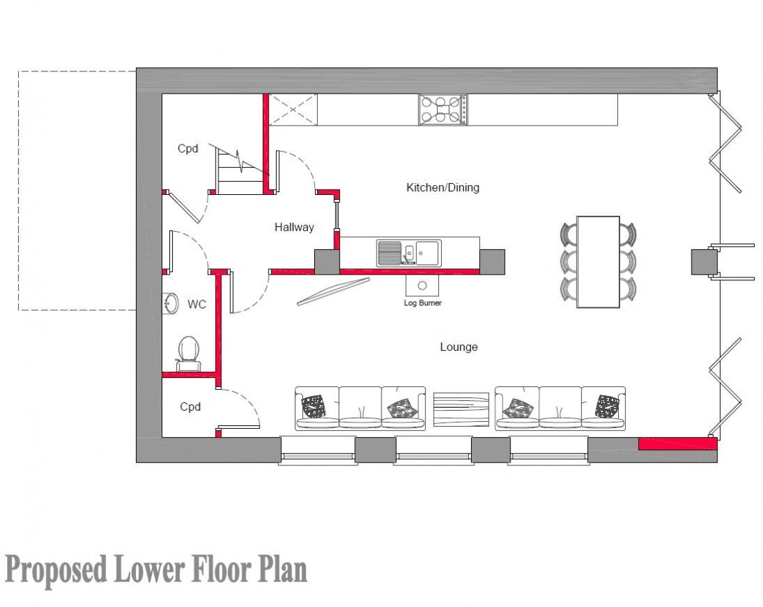 Floorplan for PLANNING GRANTED - 4 BED HOUSE