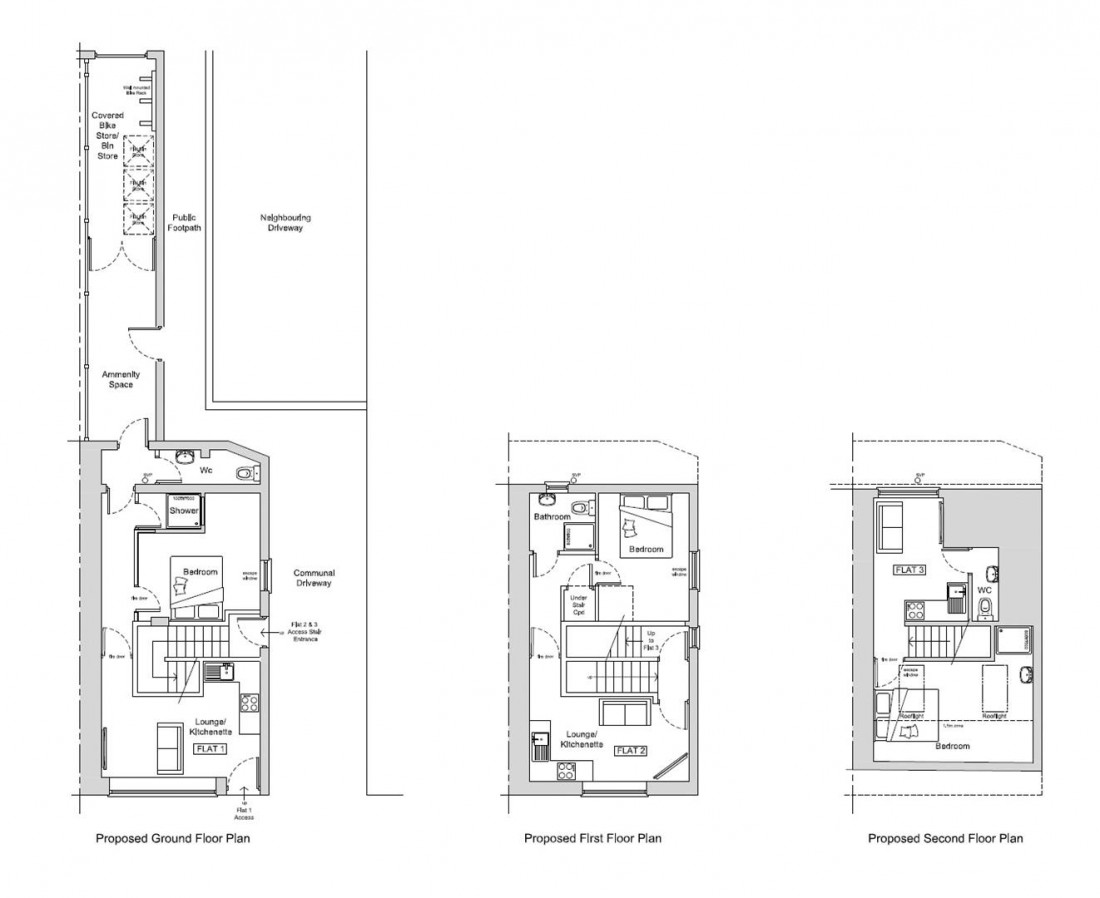 Floorplan for PLANNING GRANTED - 3 FLATS