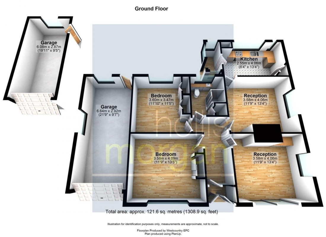 Floorplan for BUNGALOW ON LARGE PLOT - BACKWELL