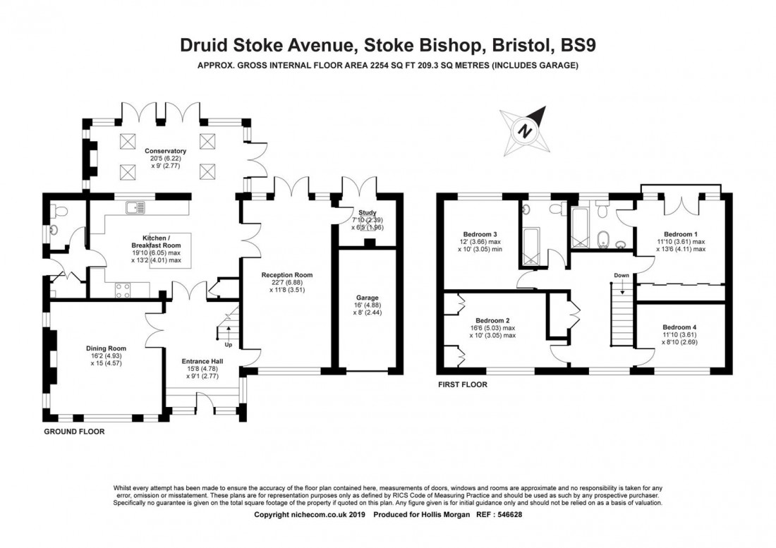 Floorplan for Druid Stoke Avenue, Stoke Bishop