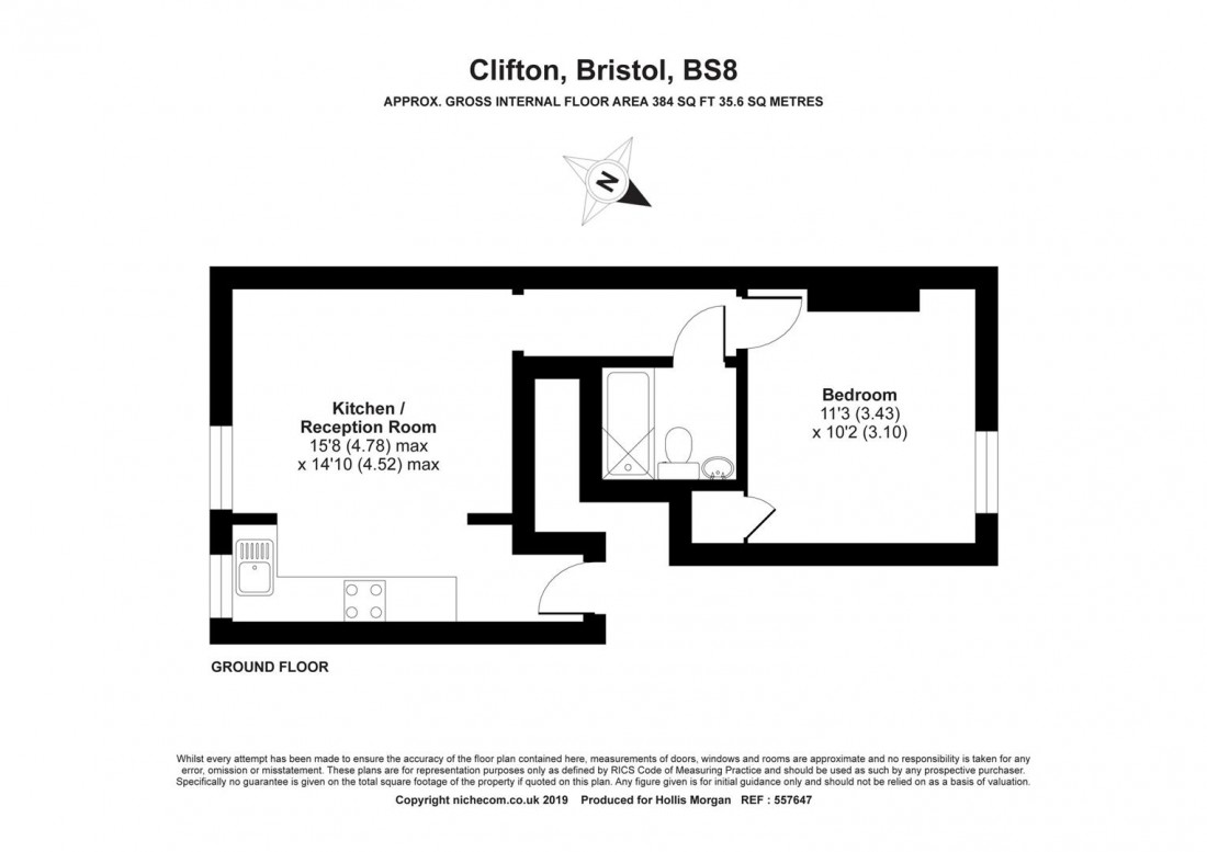 Floorplan for Oakfield Place, Clifton