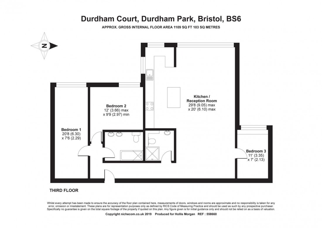 Floorplan for Durdham Park, Redland