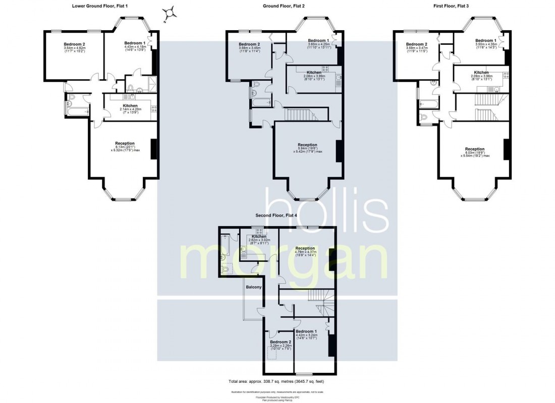 Floorplan for BLOCK OF FLATS - REDLAND